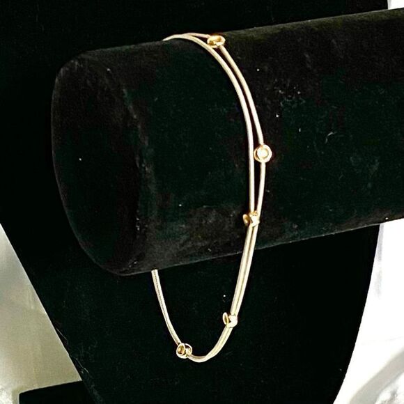 UQ# Sterling 925 Silver Chain w/ Vermeil accent Beads - Picture 4 of 10